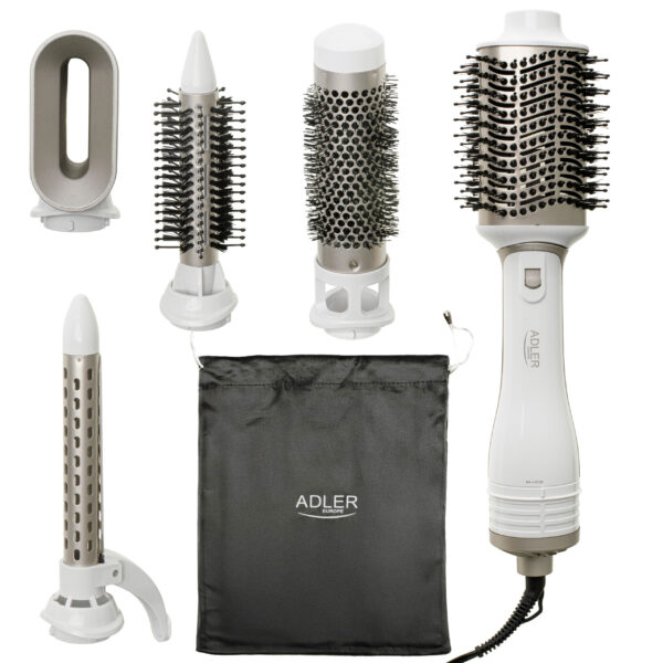 Adler 5-in-1 Curling Iron-Dryer | AD 2027 | Number of heating levels 2 | 1200 W | White/Champagne