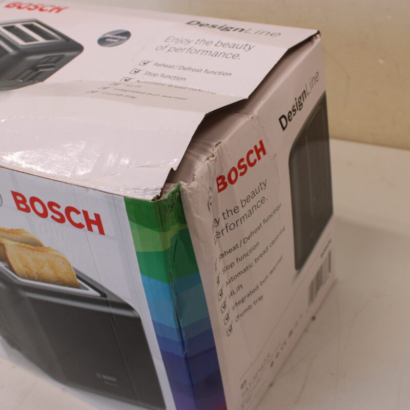 SALE OUT. Bosch TAT3P423 Toaster, Black | Bosch DesignLine Toaster | TAT3P423 | Power 970 W | Number of slots 2 | Housing material Stainless steel | Black | DAMAGED PACKAGING - Image 2