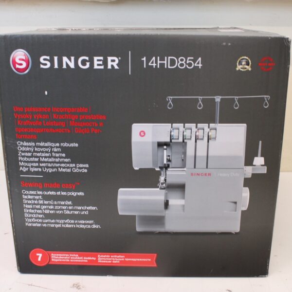 SALE OUT. Singer Sewing Machine | 14HD-854 Heavy Duty Serger | Number of stitches 8 | Grey | DAMAGED PACKAGING