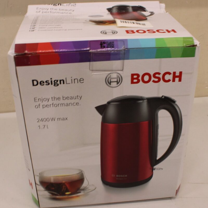 SALE OUT. | Bosch | Kettle | DesignLine TWK3P424 | Electric | 2400 W | 1.7 L | Stainless steel | 360° rotational base | Red | DAMAGED PACKAGING