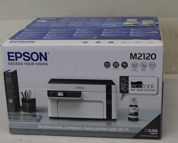 SALE OUT. Epson EcoTank M2120 Multifunction compact mono printer with Wi-Fi | SALE OUT. SALE OUT. Epson Multifunction compact printer | EcoTank M2120 | Inkjet | Mono | A4 | Wi-Fi | White | DAMAGED PACKAGING