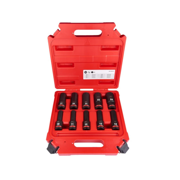 Milwaukee | 1/2" Impact socket set deep, 10 pcs | 4932480457
