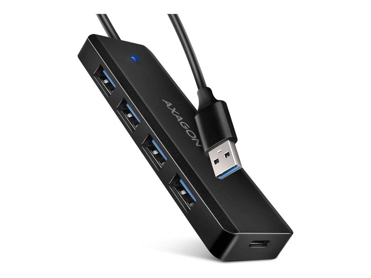 AXAGON Travel four-port USB-A 5Gbps hub | HUE-C1A - Image 2