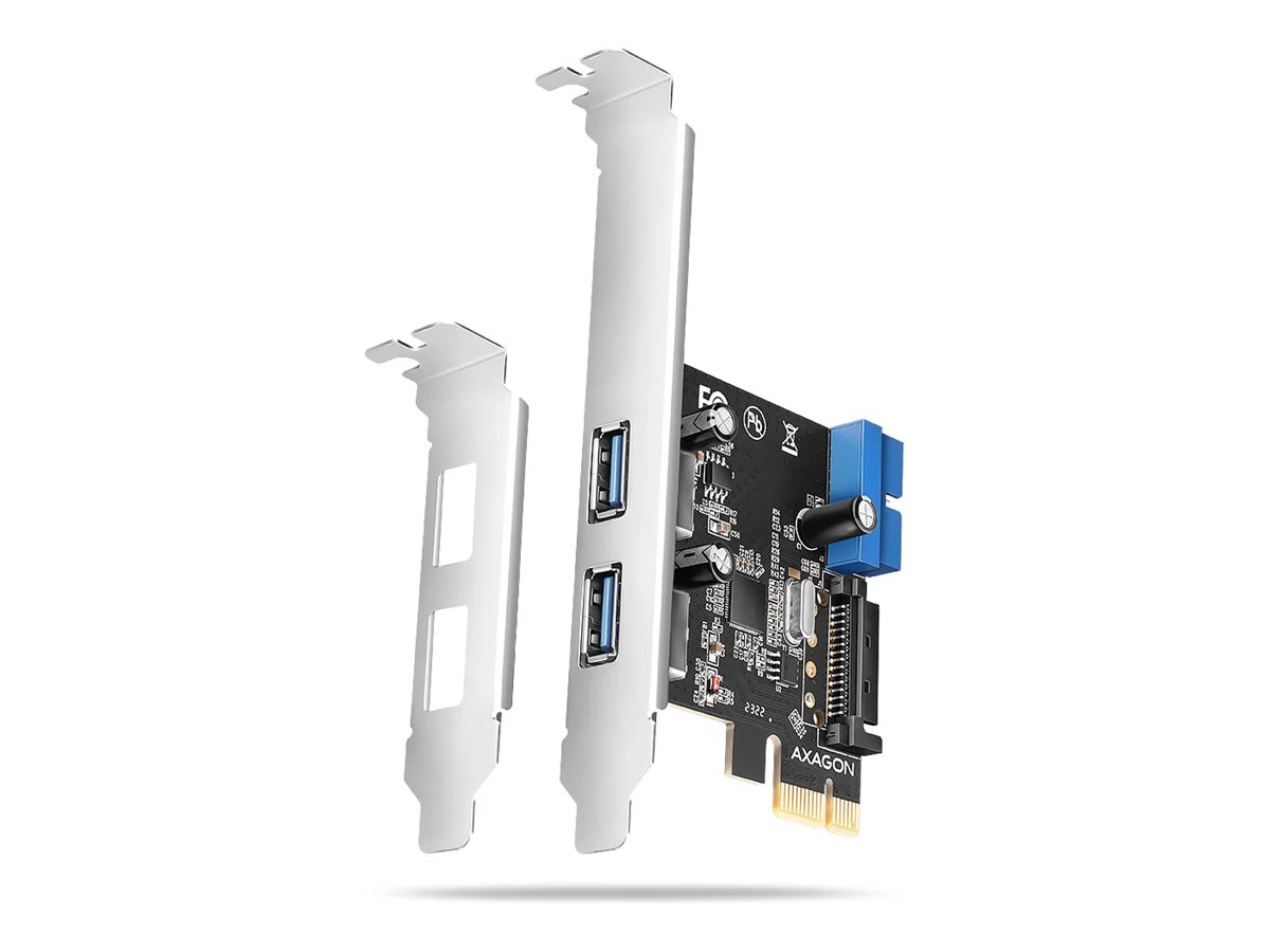 AXAGON PCI-Express card with a pair of internal and a pair of external USB 5Gbps ports | PCEU-232RS - Image 2