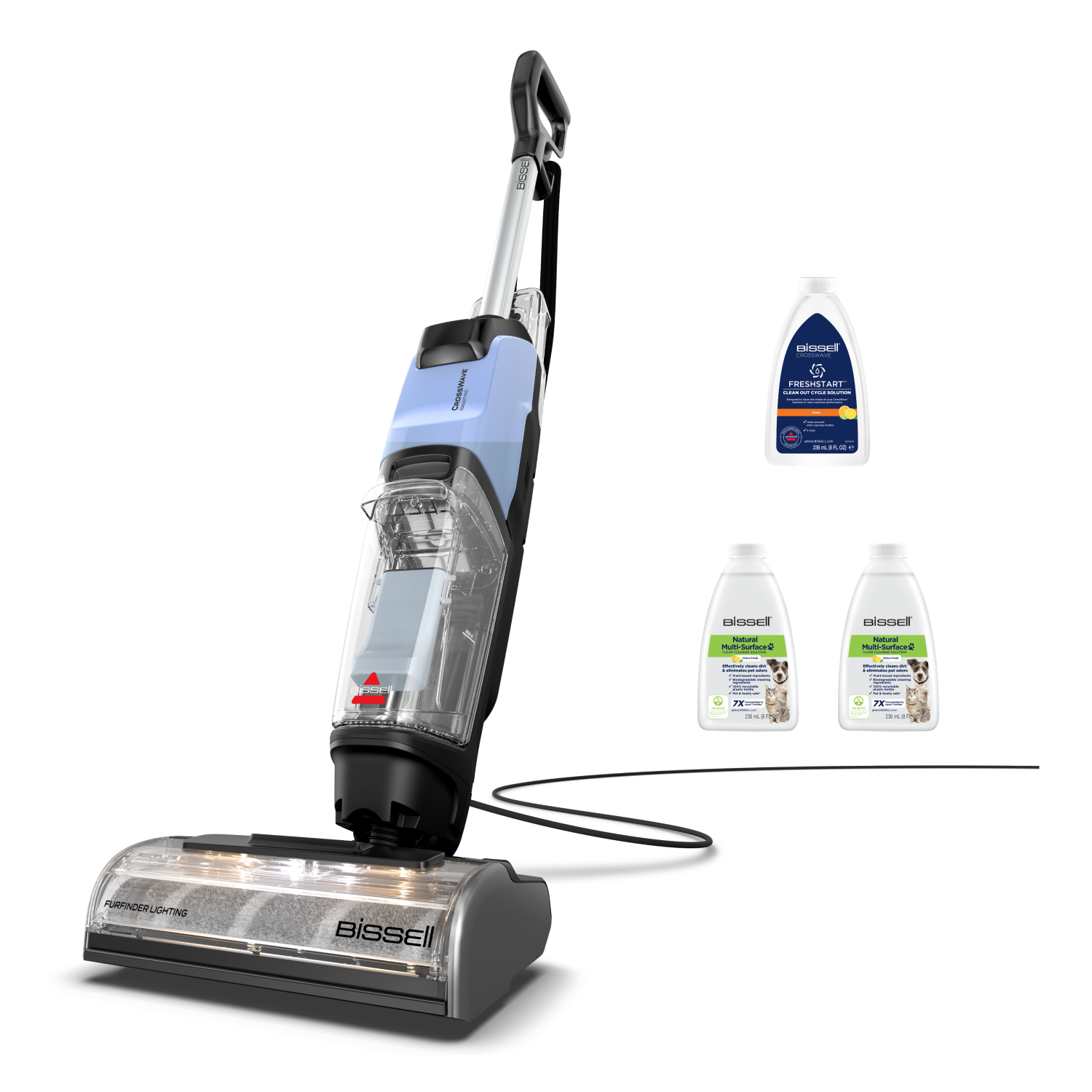 Bissell Vacuum Cleaner | CrossWave EdgeFind Select All-in-one Multi-surface | Corded operating | Washing function | 290-340 W | Black/Lake Blue/Silver - Image 8