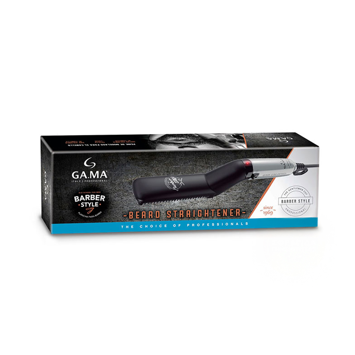 GA.MA Barber Style Beard Straightener | GIB4005 | Ceramic heating system | Temperature (max) 165 °C | Black/Silver - Image 3