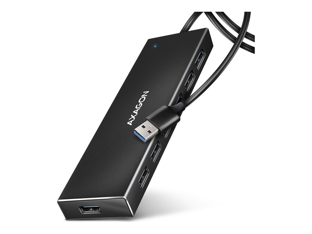AXAGON SuperSpeed USB-A FLAT Hub | HUE-F7A - Image 2