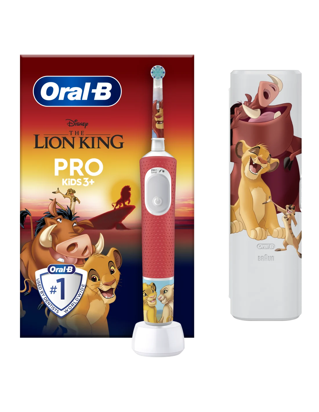 Braun | Electric Toothbrush | Vitality PRO Kids 3+ Lion King | Rechargeable | For children | Number of brush heads included 1 | Number of teeth brushing modes 2 - Image 2