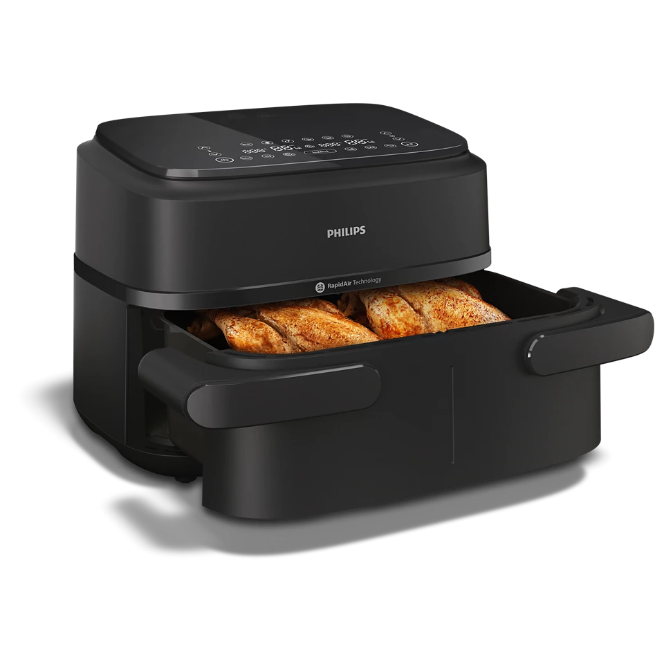 Philips Airfryer Dual Basket | NA150/00 1000 Series | Power 2450 W | Capacity 7 L | RapidAir Plus | Black - Image 4