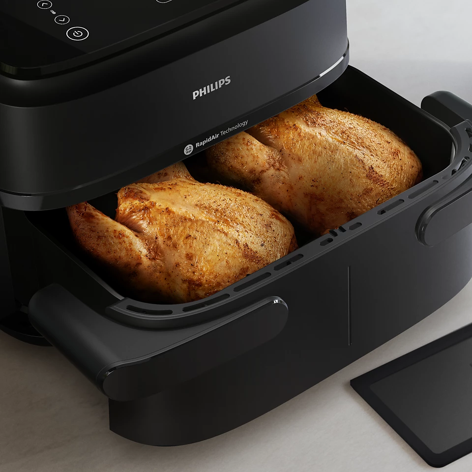 Philips Airfryer Dual Basket | NA150/00 1000 Series | Power 2450 W | Capacity 7 L | RapidAir Plus | Black - Image 6