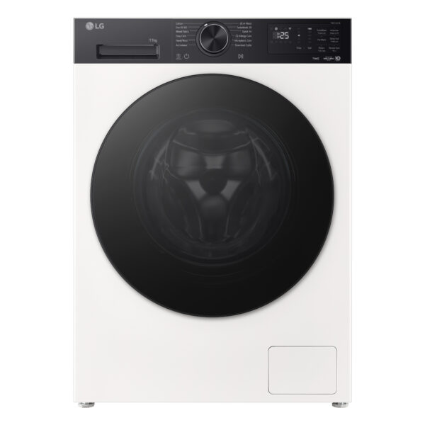 LG Washing machine | F4X5011THB | Energy efficiency class A | Front loading | Washing capacity 11 kg | 1400 RPM | Depth 57 cm | Width 60 cm | Display | LED | Steam function | Direct drive | Wi-Fi | White