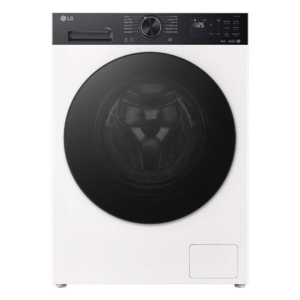 LG | Washing machine | F4X5011THB | Energy efficiency class A | Front loading | Washing capacity 11 kg | 1400 RPM | Depth 57 cm | Width 60 cm | Display | LED | Steam function | Direct drive | Wi-Fi | White