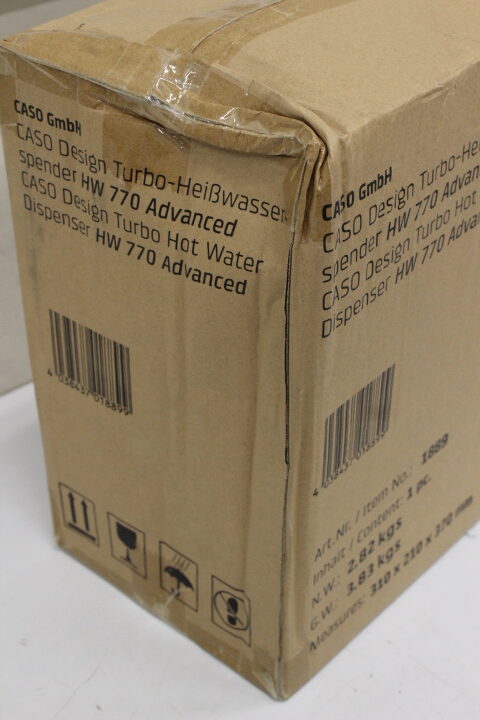 SALE OUT. | Caso | Turbo Hot Water Dispenser | HW 770 Advanced | Water Dispenser | 2600 W | 2.7 L | Plastic/Stainless Steel | Black/Stainless Steel | DAMAGED PACKAGING - Image 3