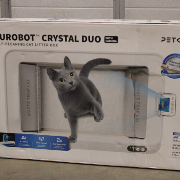 SALE OUT. PETKIT Purobot Crystal Duo with Camera Self-Cleaning Cat Litter Box | White | DAMAGED PACKAGING