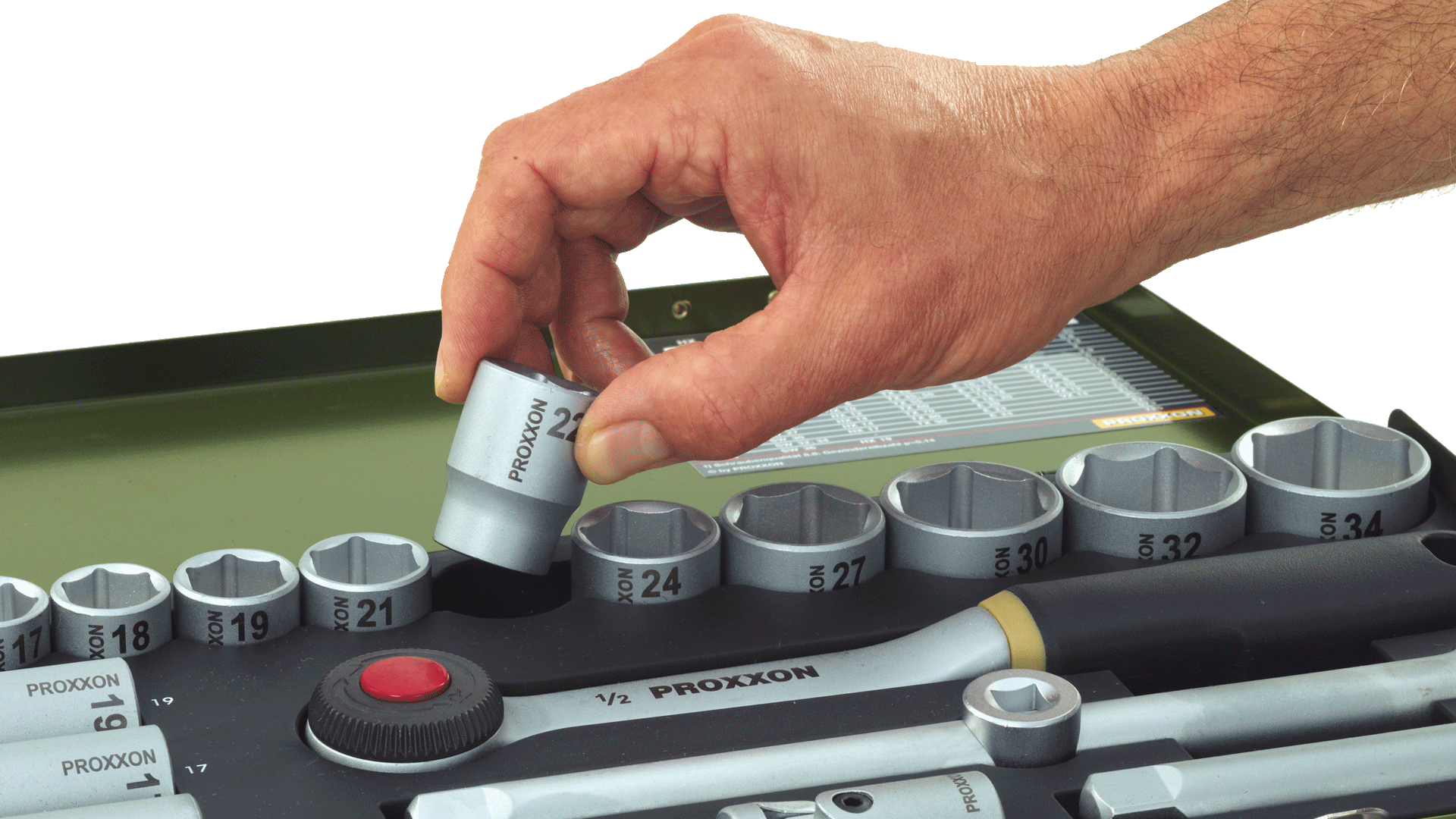 Proxxon | Socket and Ratchet Set, 3/8" | 65 pc(s) - Image 4