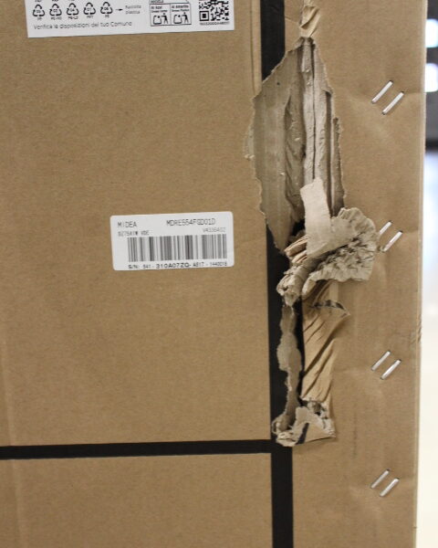 SALE OUT. Midea MDRE554FGD01D Refrigerator, D, Built-in, Combi, Height 195,3 cm, Fridge net 293L, Freezer net 105L, White | SALE OUT. Midea DAMAGED PACKAGING, DENT SIDE CORNER, BENT GRILLES ON THE BACK