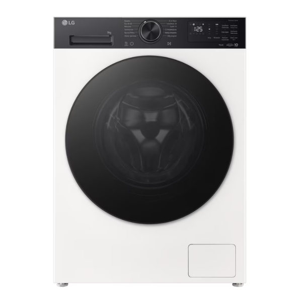 LG Washing machine | F2X50S9THB | Energy efficiency class A | Front loading | Washing capacity 9 kg | 1200 RPM | Depth 48 cm | Width 60 cm | LED | Steam function | Direct drive | Wi-Fi | White