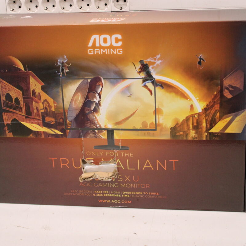SALE OUT. AOC 25G4SXU 24,5“ 1920x1080/16:9/400 cd/m²/1 ms/HDMI, DisplayPort, Headphone out | AOC SALE OUT. | 25G4SXU | 24.5 " | IPS | FHD | 310 Hz | 1 ms | 1920 x 1080 pixels | 400 cd/m² | HDMI ports quantity 2 | Black | Warranty 36 month(s) | DAMAGED PACKAGING