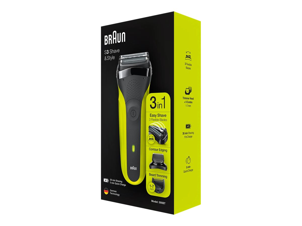 Braun Shaver | 300BT Series 3 | Operating time (max) 30 min | NiMH | Black - Image 4