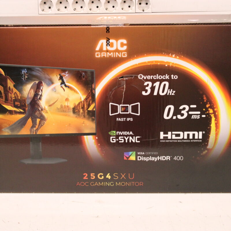 SALE OUT. AOC 25G4SXU 24,5“ 1920x1080/16:9/400 cd/m²/1 ms/HDMI, DisplayPort, Headphone out | AOC SALE OUT. | 25G4SXU | 24.5 " | IPS | FHD | 310 Hz | 1 ms | 1920 x 1080 pixels | 400 cd/m² | HDMI ports quantity 2 | Black | Warranty 36 month(s) | DAMAGED PACKAGING - Image 5