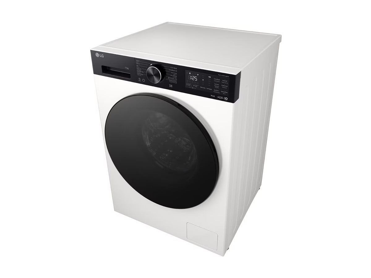 LG Washing machine | F4X5011THB | Energy efficiency class A | Front loading | Washing capacity 11 kg | 1400 RPM | Depth 57 cm | Width 60 cm | Display | LED | Steam function | Direct drive | Wi-Fi | White - Image 3
