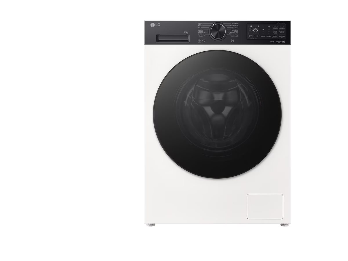 LG Washing machine | F4X5011THB | Energy efficiency class A | Front loading | Washing capacity 11 kg | 1400 RPM | Depth 57 cm | Width 60 cm | Display | LED | Steam function | Direct drive | Wi-Fi | White - Image 9