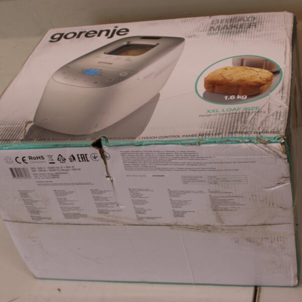 SALE OUT. Gorenje | Bread maker | BM1600WG | Power 850 W | Number of programs 16 | Display LCD | White/Silver | DAMAGED PACKAGING