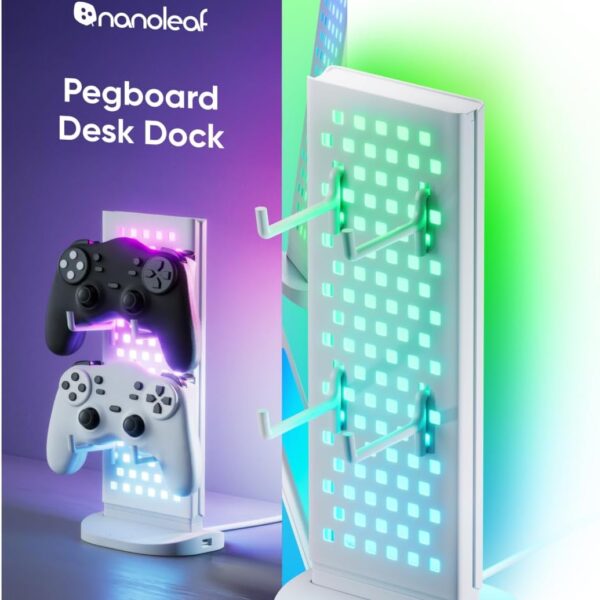 Nanoleaf Pegboard Desk Dock, White | 15 W | RGB