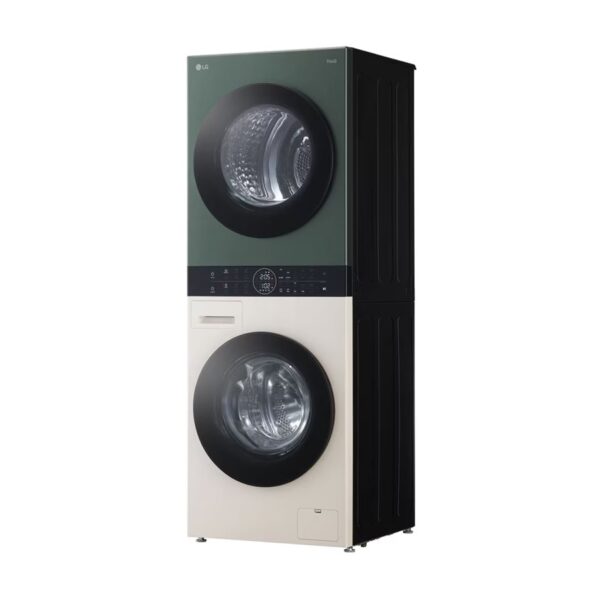 LG Washing machine with dryer | WT1210EGF | Energy efficiency class A/C | Front loading | Washing capacity 12 kg | 1400 RPM | Depth 66 cm | Width 60 cm | LED | Drying system | Drying capacity 10 kg | Steam function | Beige/Green