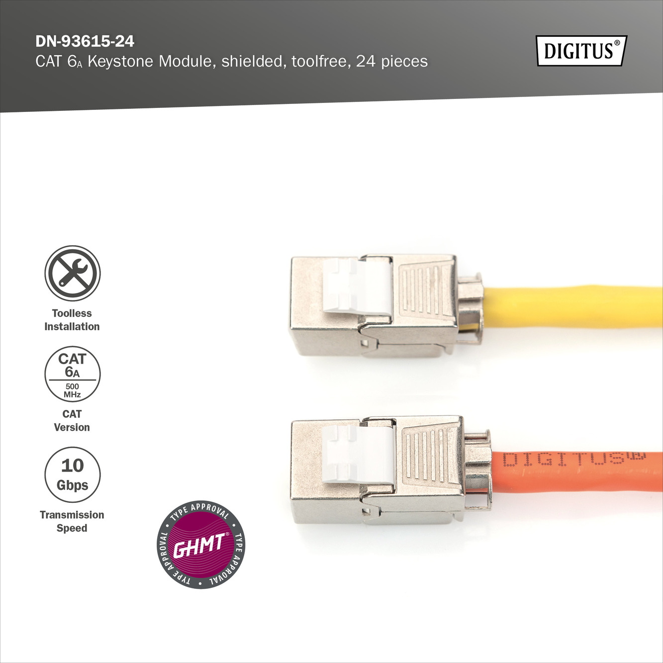 Digitus | Keystone Module | CAT 6A | 14.5 x 34.5 x 21.0 mm - Image 8