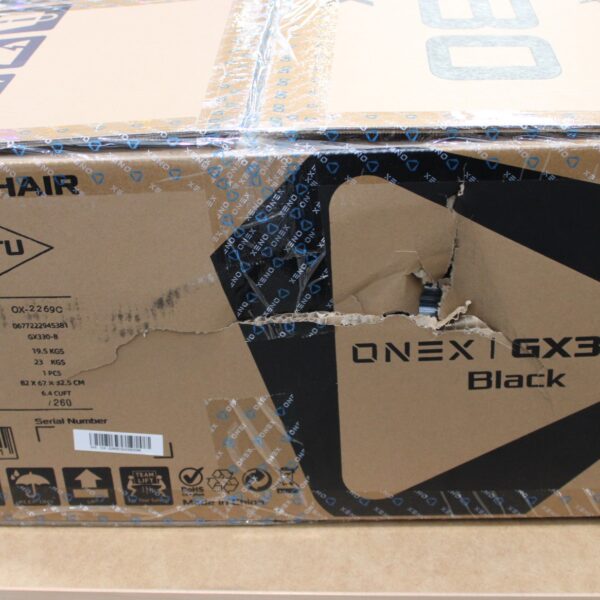 SALE OUT. Onex PVC; Nylon caster; Metal | Onex | Gaming chairs | GX330 Series | Black | DAMAGED PACKAGING