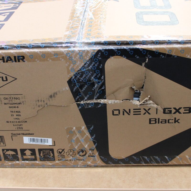 SALE OUT. Onex PVC; Nylon caster; Metal | Onex | Gaming chairs | GX330 Series | Black | DAMAGED PACKAGING