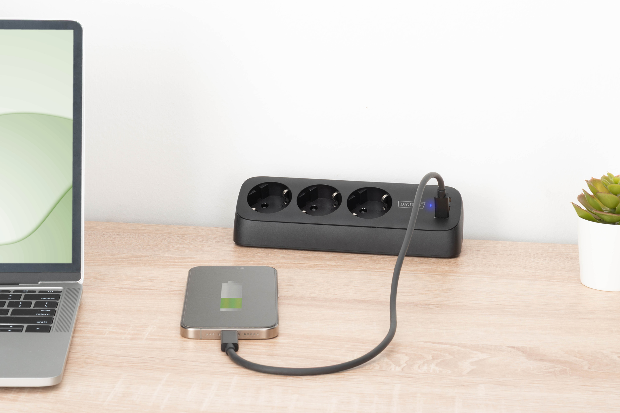 Digitus 3-way office socket strip with 2x USB-A and 1x USB-C connections | DA-70625 - Image 6