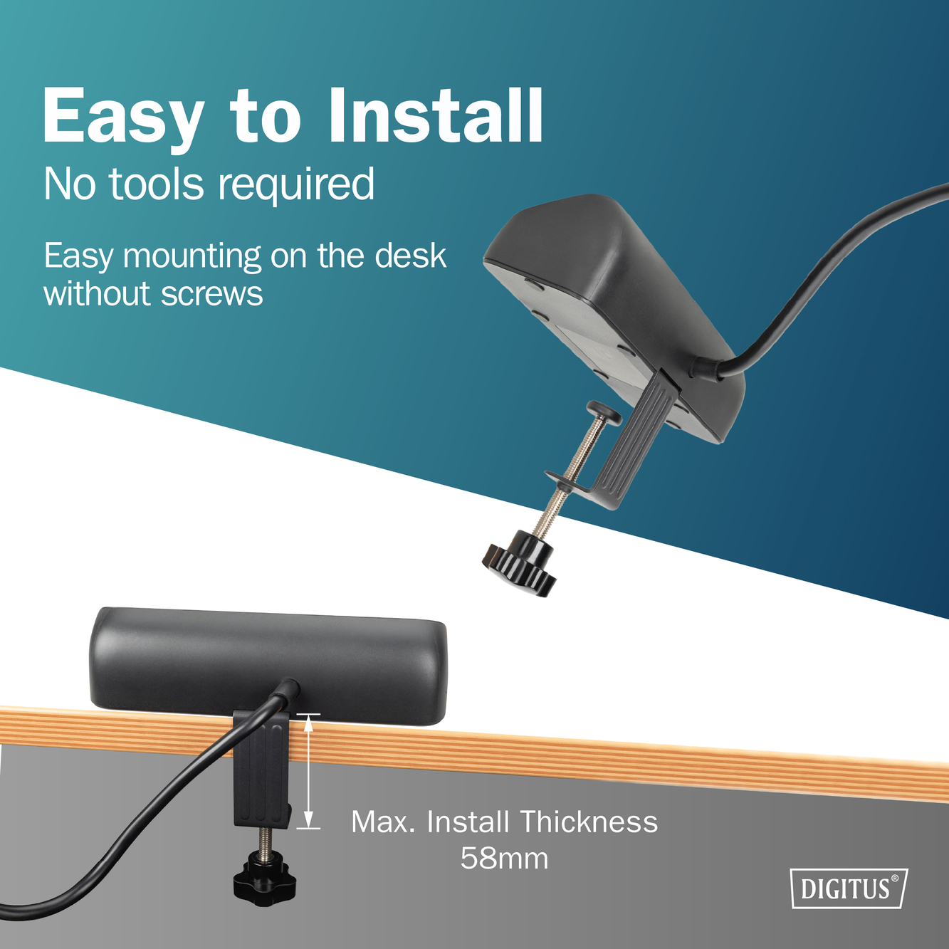 Digitus 3-way office socket strip with 2x USB-A and 1x USB-C connections | DA-70625 - Image 12