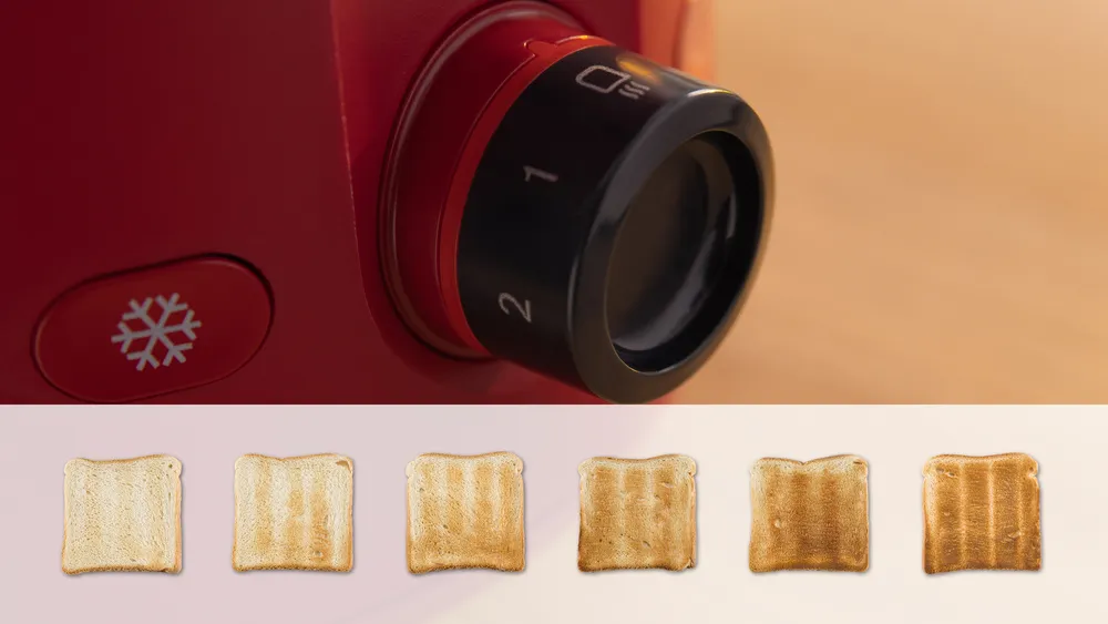Bosch Compact Toaster | TAT2M124 MyMoment | Power 950 W | Number of slots 2 | Housing material Plastic | Red - Image 4