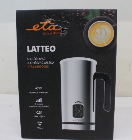 SALE OUT. ETA | ETA618990000 | 500 W | Milk frother | Stainless steel | DAMAGED PACKAGING