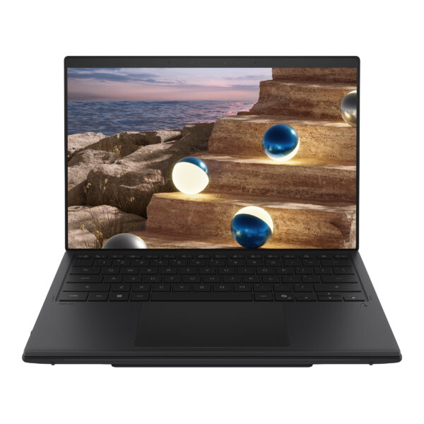 Asus Zenbook Duo UX8407AA-SN094X | Moher Gray | 14 " | OLED | Touchscreen | 2.8K | 2880 x 1800 pixels | Anti-Reflective | Intel Core Ultra 9 | 378H | 32 GB | LPDDR5X | Solid-state drive capacity 2000 GB | Intel Arc Graphics | Windows 11 Home | 802.11be | Bluetooth version 5.4 | Keyboard language US international | Keyboard backlit | Warranty 24 month(s) | Battery warranty 12 month(s)
