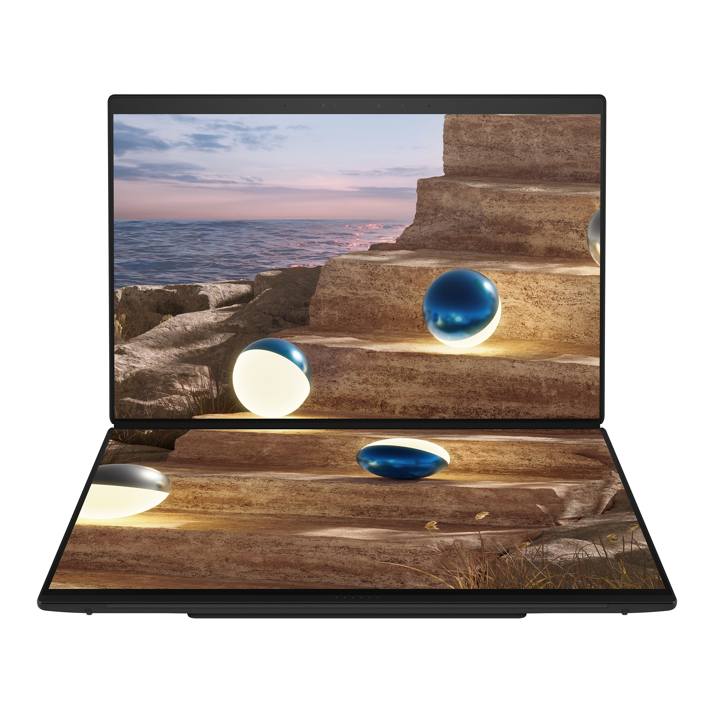 ASUS Zenbook Duo UX8407AA-SN094X | Asus Zenbook Duo UX8407AA-SN094X | Moher Gray | 14 " | OLED | Touchscreen | 3K | 2880 x 1800 pixels | 144 Hz | Glossy | Intel Core Ultra 9 | 388H | 32 GB | LPDDR5X | Solid-state drive capacity 2000 GB | Intel Arc Graphics | Windows 11 Pro | 802.11be | Bluetooth version 5.4 | Keyboard language US international | Keyboard backlit | Warranty 24 month(s) | Battery warranty 12 month(s) - Image 7