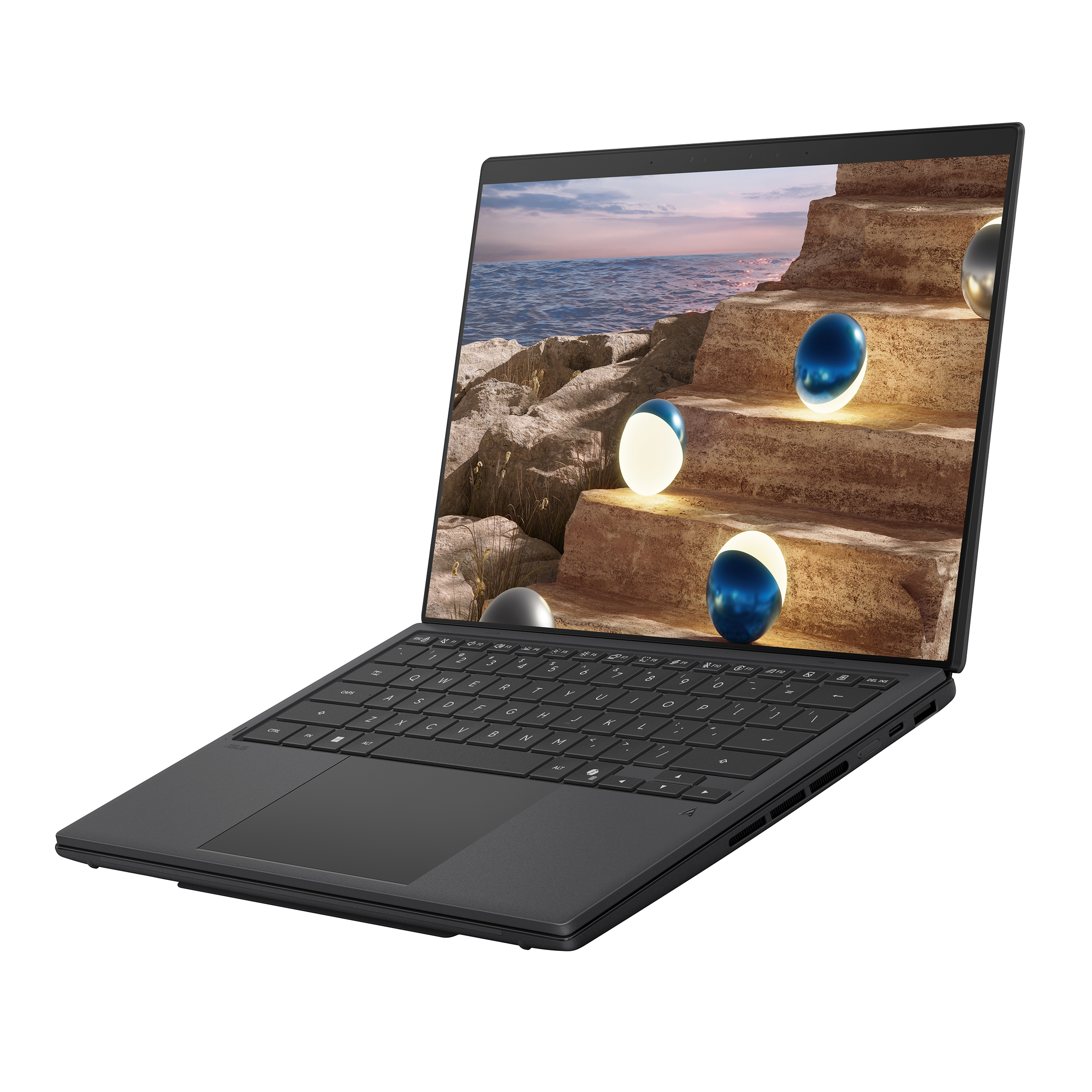 ASUS Zenbook Duo UX8407AA-SN094X | Asus Zenbook Duo UX8407AA-SN094X | Moher Gray | 14 " | OLED | Touchscreen | 3K | 2880 x 1800 pixels | 144 Hz | Glossy | Intel Core Ultra 9 | 388H | 32 GB | LPDDR5X | Solid-state drive capacity 2000 GB | Intel Arc Graphics | Windows 11 Pro | 802.11be | Bluetooth version 5.4 | Keyboard language US international | Keyboard backlit | Warranty 24 month(s) | Battery warranty 12 month(s) - Image 8