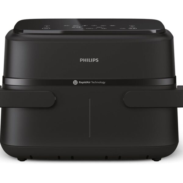 Philips Airfryer Dual Basket | NA150/00 1000 Series | Power 2450 W | Capacity 7 L | RapidAir Plus | Black