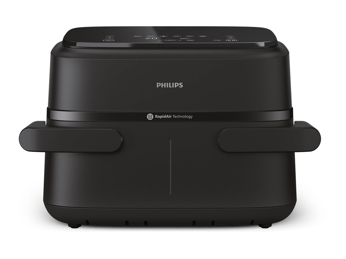 Philips Airfryer Dual Basket | NA150/00 1000 Series | Power 2450 W | Capacity 7 L | RapidAir Plus | Black