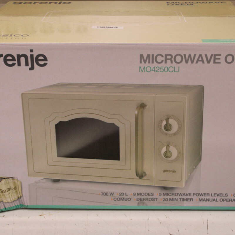 SALE OUT. Gorenje Microwave oven with grill MO4250CLI Free standing, 20 L, Grill, Mechanic, 700 W, Ivory, Defrost function | SALE OUT. Gorenje Microwave oven with grill | MO4250CLI | Free standing | 20 L | 700 W | Grill | Ivory | DAMAGED PACKAGING