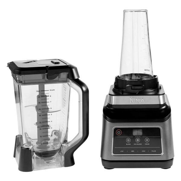 NINJA Mixer Blender 2in1 with Auto IQ | BN750EU | Tabletop | 1200 W | Jar material Plastic | Jar capacity 2.1+0.7 L | Ice crushing | Black/Silver