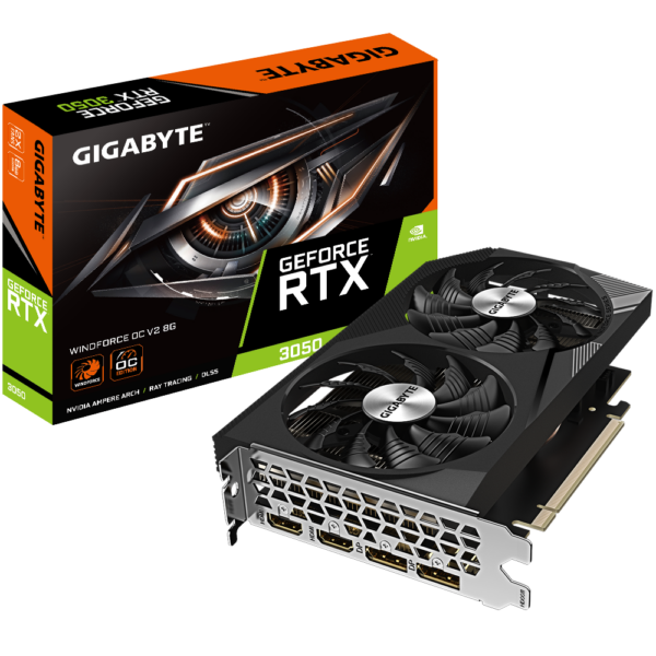 Gigabyte | GV-N3050WF2OCV2-8GD | NVIDIA | 8 GB | GeForce RTX 3050 | GDDR6 | HDMI ports quantity 2 | PCI-E 4.0 | Memory clock speed 1792 MHz