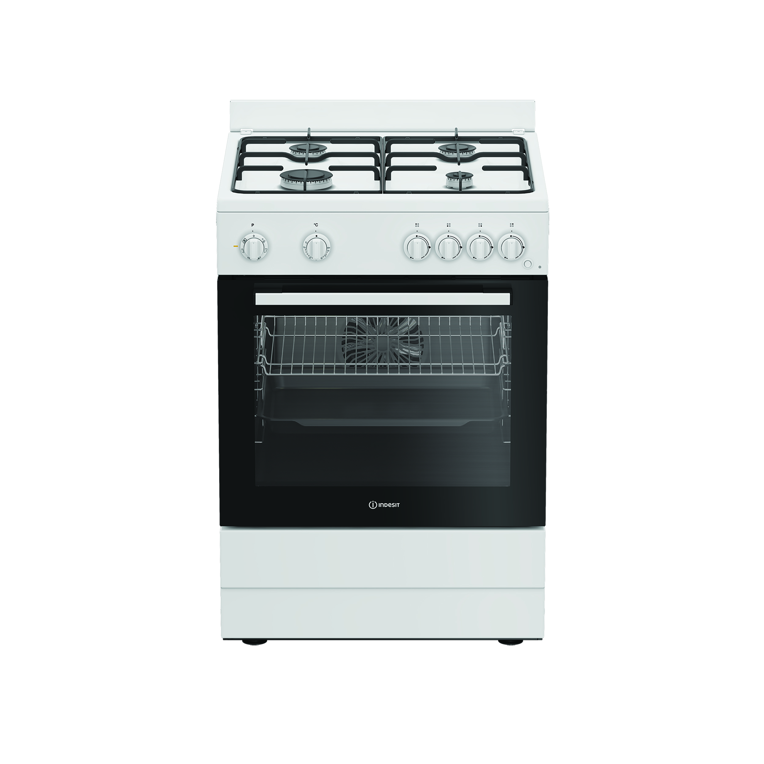 INDESIT Cooker | I6G5KCW | Hob type Gas | Oven type Electric | White | Width 60 cm | Depth 60 cm | Grilling | Energy efficiency class A | 72 L