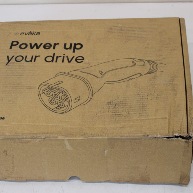 SALE OUT. Evaka EV charging cable Type2-Type2, 22 kW, 32 A, 5x6 mm2, 1x0.5 mm2, 5 m | EVA503325 | Black | DAMAGED PACKAGING