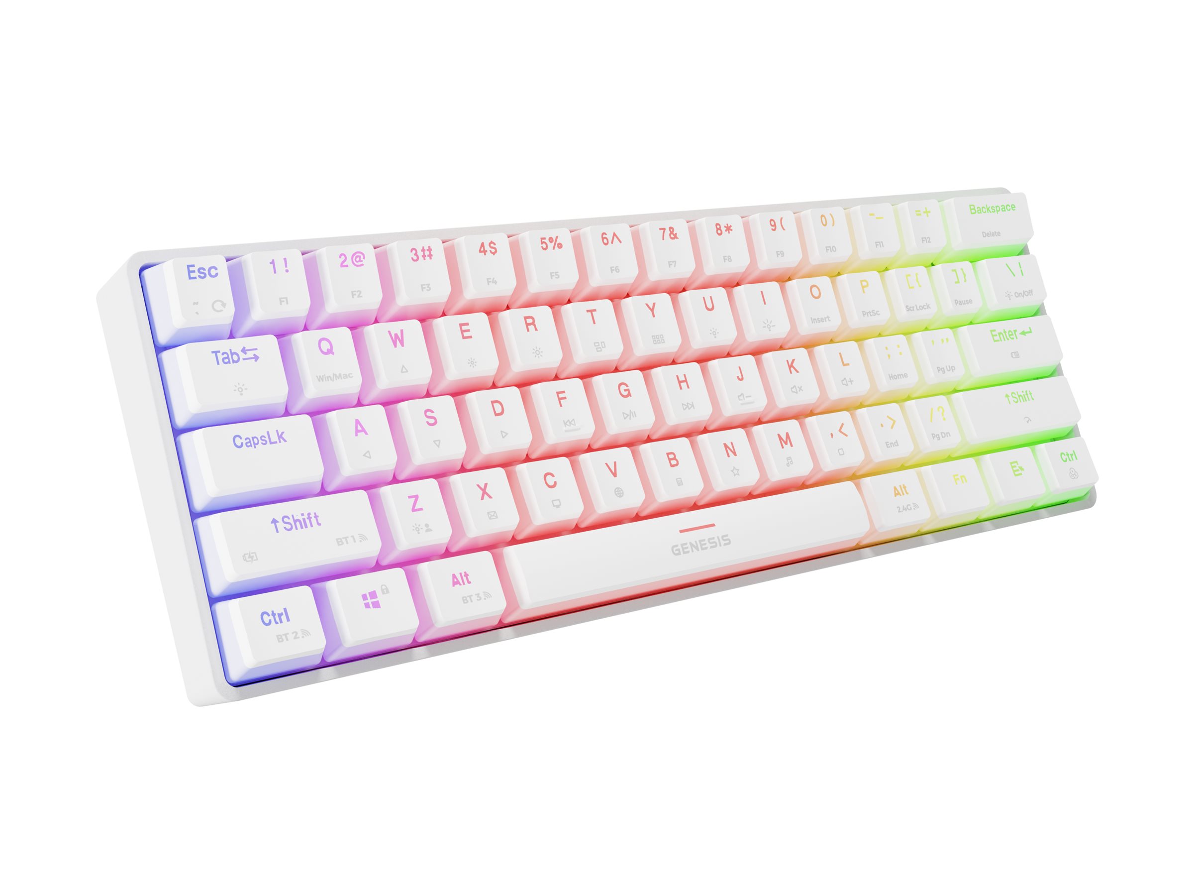 Genesis | THOR 660 G2 | Gaming Keyboard | Wireless/Wired | US | RGB | White | 2.4GHz, Bluetooth, USB-C | Linear - Image 6