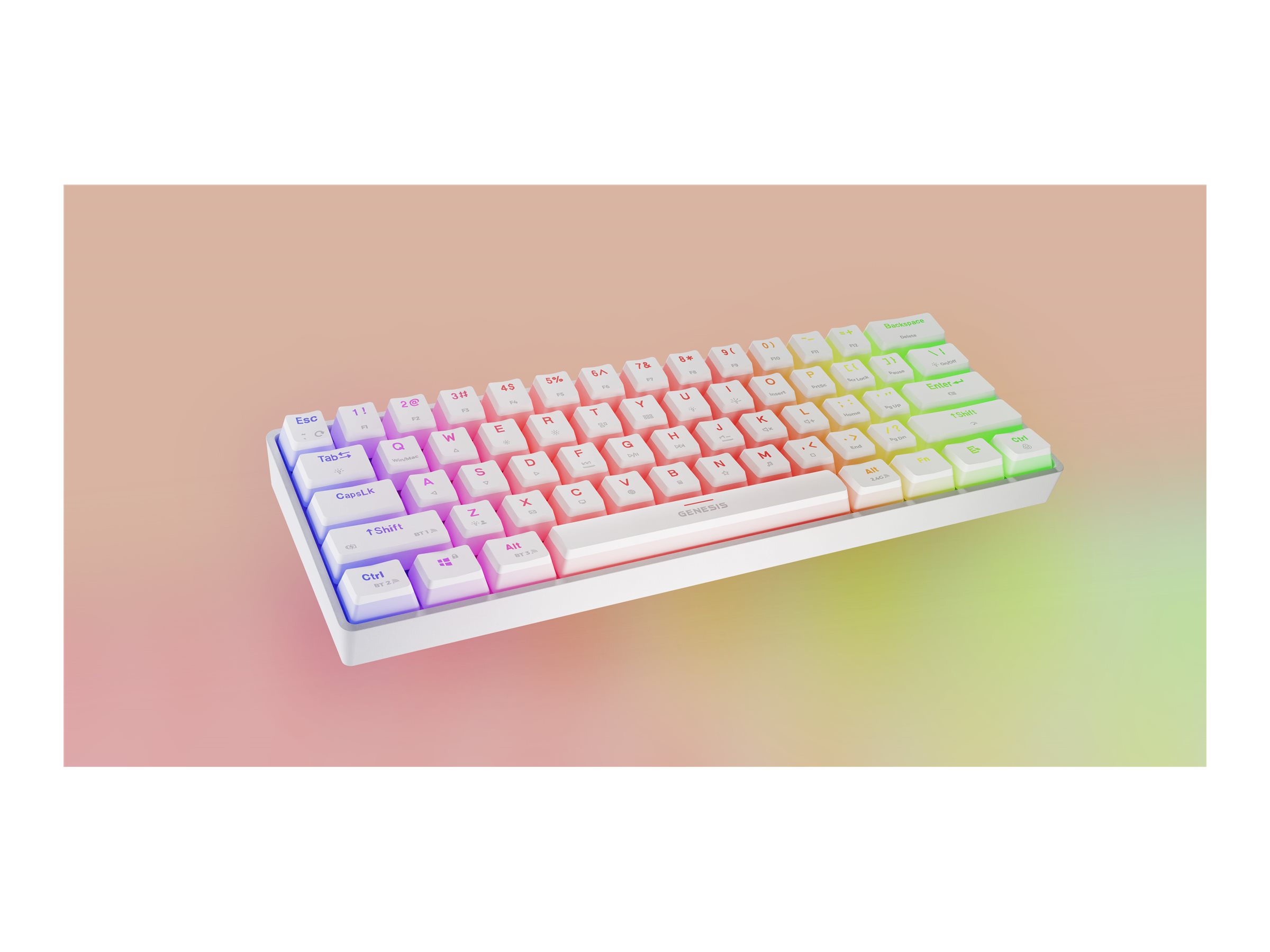 Genesis | THOR 660 G2 | Gaming Keyboard | Wireless/Wired | US | RGB | White | 2.4GHz, Bluetooth, USB-C | Linear - Image 8