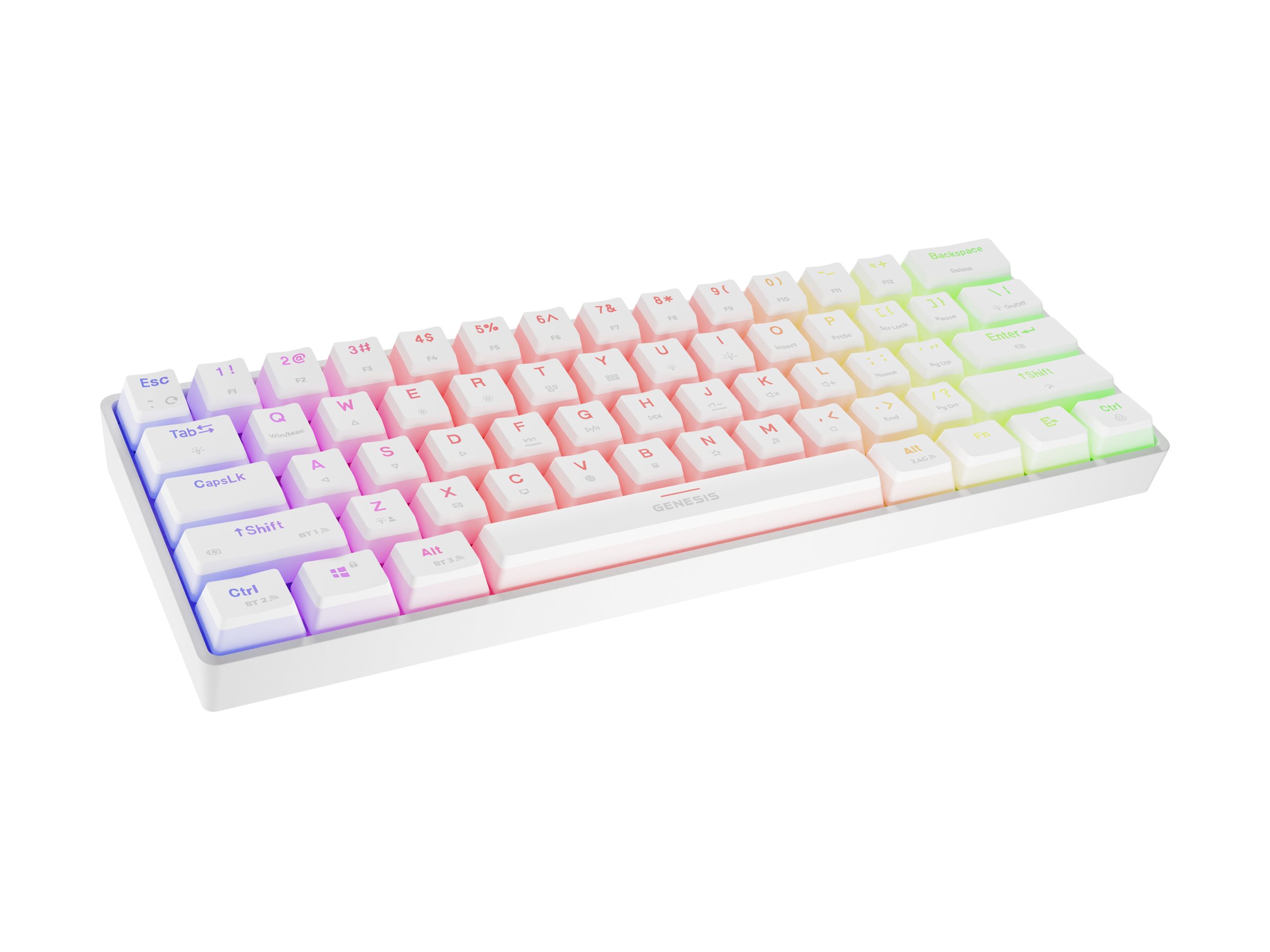 Genesis | THOR 660 G2 | Gaming Keyboard | Wireless/Wired | US | RGB | White | 2.4GHz, Bluetooth, USB-C | Linear - Image 10