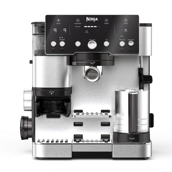 NINJA | Luxe Cafe Essential Espresso Machine | ES501EU | Pump pressure 9 bar | Built-in milk frother | Semi-automatic | Black